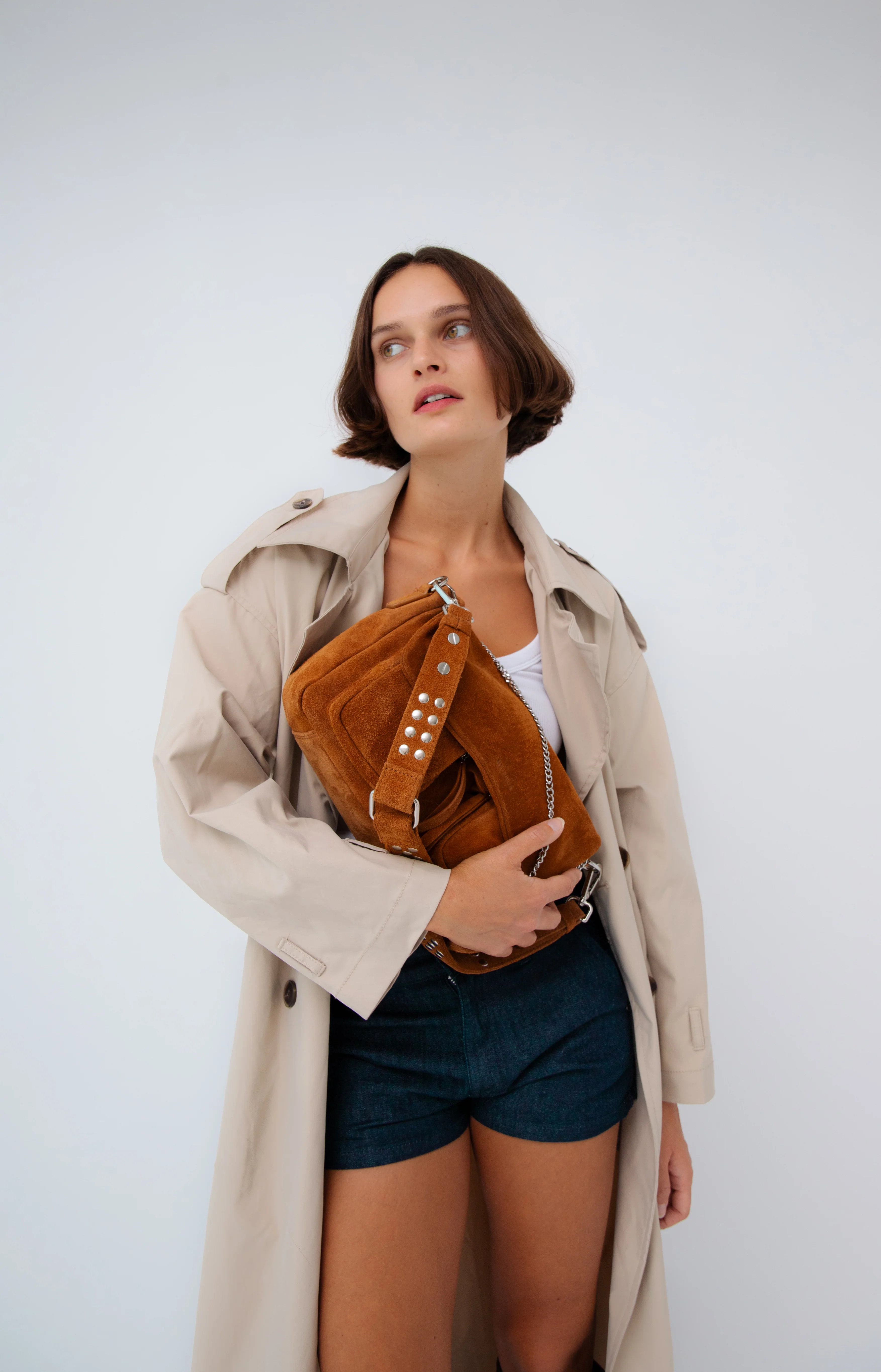MAXKE LARGE SUEDE CARAMEL - Image 2