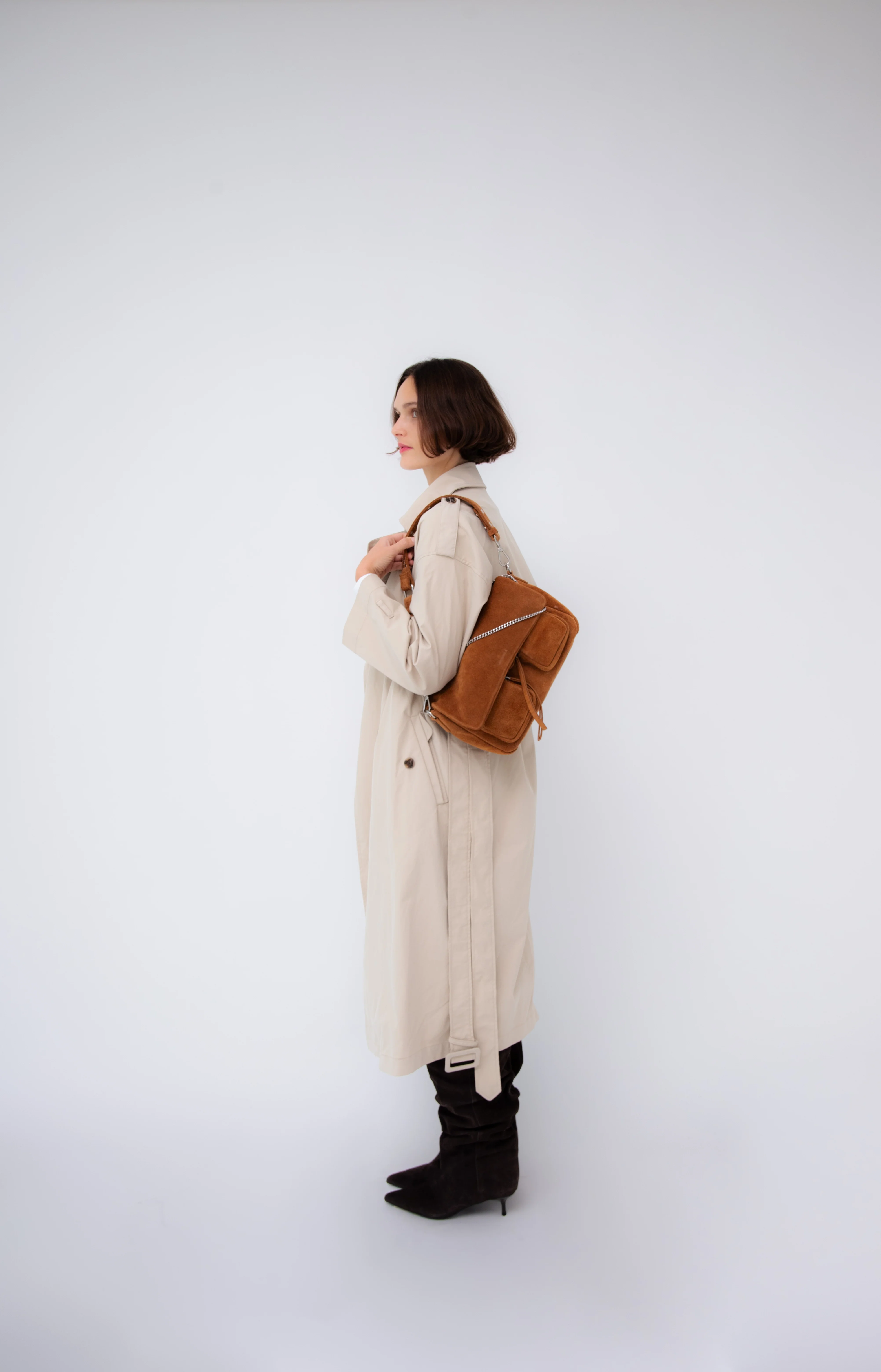 MAXKE LARGE SUEDE CARAMEL - Image 7