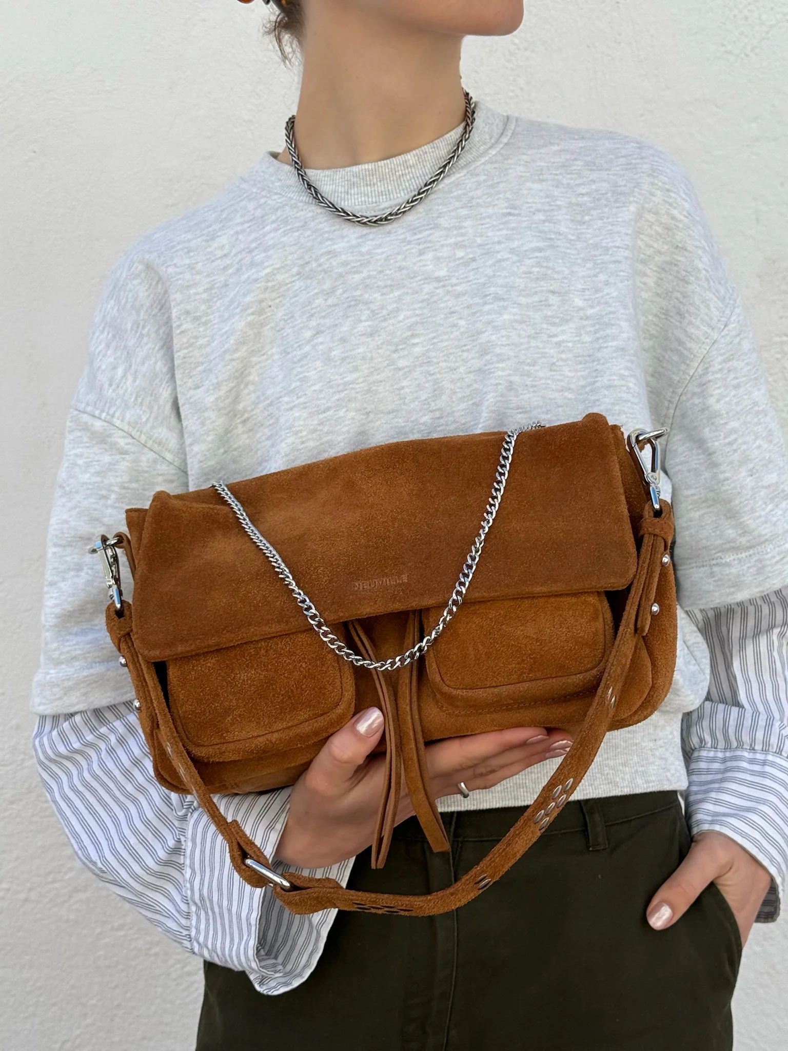 MAXKE LARGE SUEDE CARAMEL - Image 8
